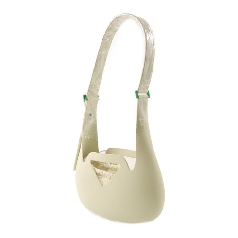 BOTTEGA VENETA BV Rubber Punch Shoulder Bag Rubber Light Green