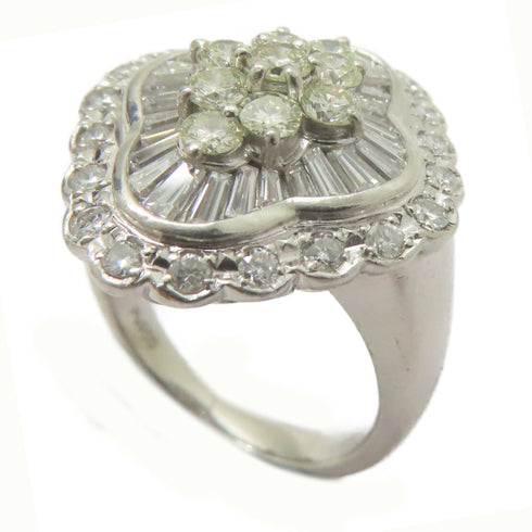 FINE JEWELRY 1.74ct Diamond Ring PT900 Platinum US#5.75