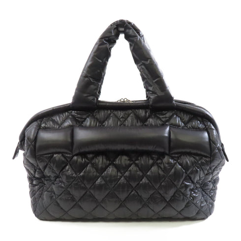 CHANEL CC SHW Coco Cocoon Handbag Nylon Black