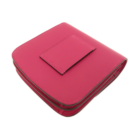 HERMES PHW Wallet 2002 Evercolor Leather Purple