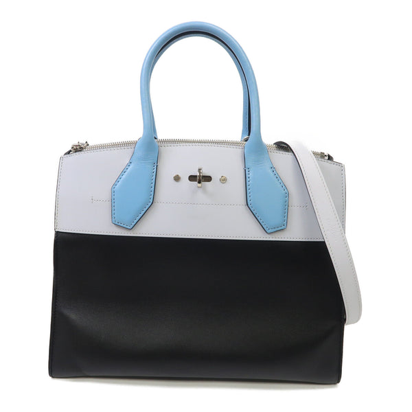 LOUIS VUITTON LV SHW City Steamer MM 2Way Shoulder Bag M42435 Leather Blue/Black