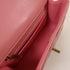 CHANEL CC GHW Mini Flap bag with Top Handle 2 Way Bag Lambskin Leather Pink