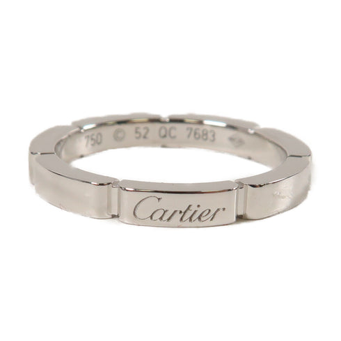 CARTIER Maillon Panthere Wedding Ring 18K White Gold Cartier#52 US#6