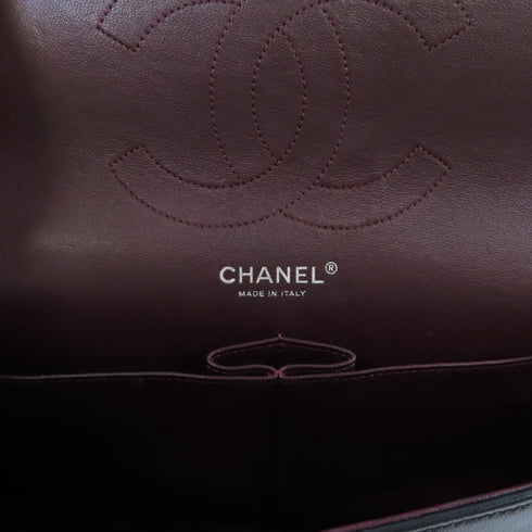 CHANEL Quilted SHW CC Classic Jumbo Chain Shoulder Bag Lambskin Leather Black