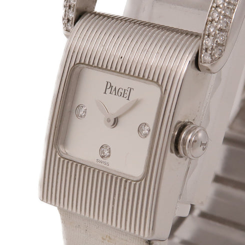 PIAGET Miss Protocole Quartz Watch 5222 18K White Gold Silver