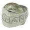 CHANEL CC Bolduc Diamond Ring 18K White Gold US#8