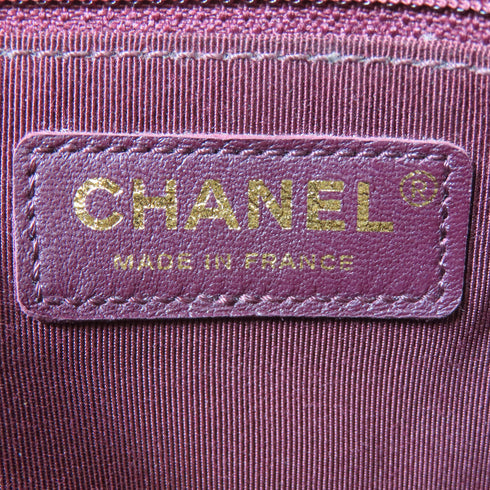 CHANEL Quilted CC GHW Bucket Totebag 2 Way Bag Calfskin Leather Brown