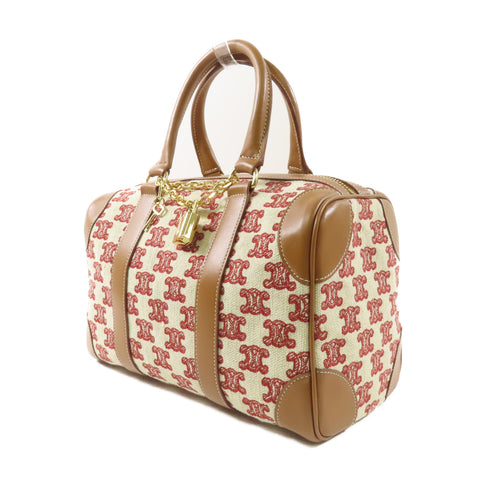 CELINE GHW 2 Way Shoulder Bag Canvas