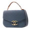 CHANEL CC GHW 2Way Shoulder Bag Calfskin Leather Blue