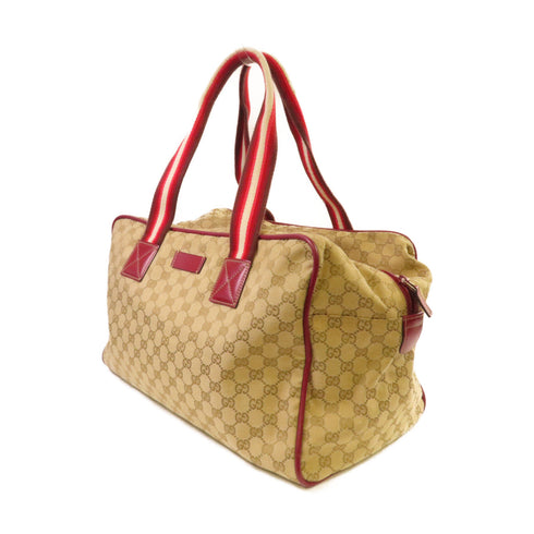 GUCCI GG Boston Bag Travel Bag GG Canvas 153240 Brown Red
