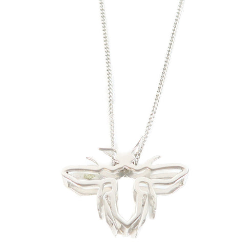 Christian Dior CD Necklace Metal Silver