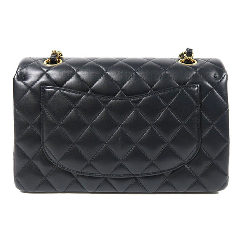 CHANEL Quilted CC GHW Classic 23cm Chain Shoulder Bag A01113 Lambskin Black