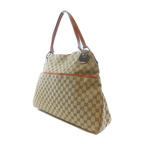 GUCCI GG SHW Shoulder Handbag 120839 Canvas Brown