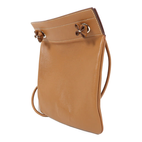 HERMES PHW Aline Shoulder Bag Swift Leather Gold/Brown