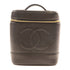 CHANEL CC GHW Vintage Vanity Bag HandBag Calfskin Leather