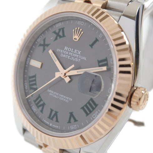 ROLEX Datejust Automatic Watch 126331(22) 18K Pink Gold/Stainless Steel Grey