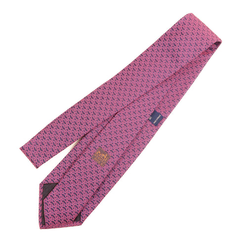 HERMES Tie Ties Silk Purple