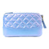 CHANEL Quilted CC Chain Shoulder Bag Calfskin Leather Light Blue