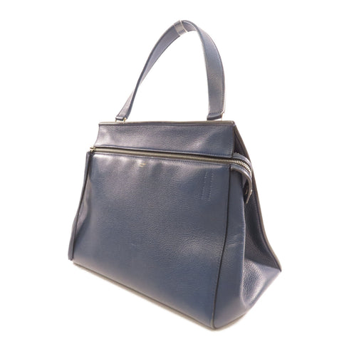 CELINE SHW Edge Medium Shoulder Bag 172613 Calfskin Leather Blue
