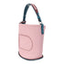 Delvaux SHW Pin Mini Bucket Hand Bag Taurillon Soft Pink/Green