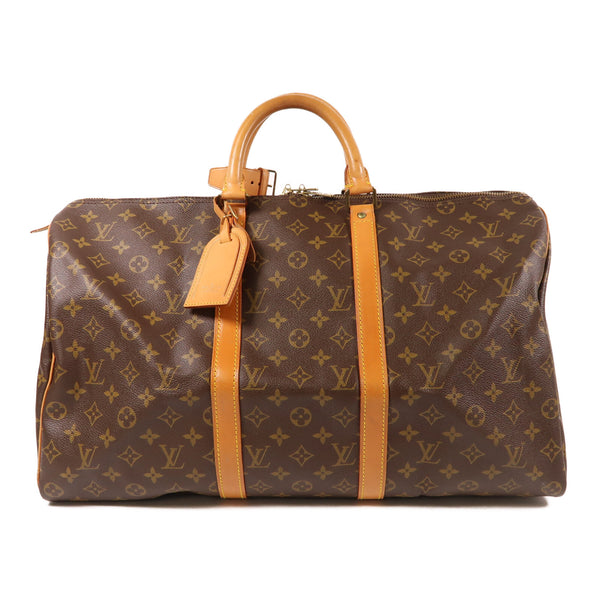 LOUIS VUITTON LV Keepall 50 Travel Boston Hand Bag M41426 Monogram Brown
