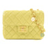 CHANEL CC GHW Chain Shoulder Bag Lambskin Leather Yelllow