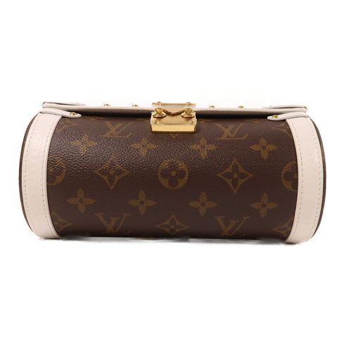LOUIS VUITTON LV GHW Papillon Trunk 2 Way Bag M81485 Monogram/Leather Brown