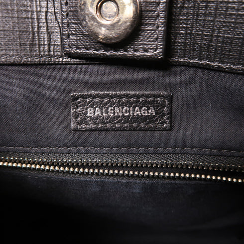 BALENCIAGA SHW 2 Way Shoulder Bag Calfskin Leather Black
