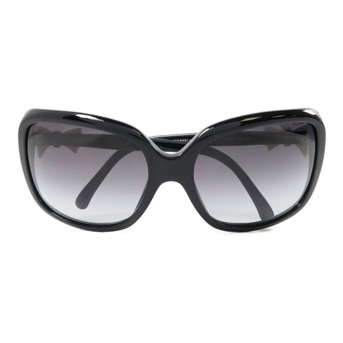 CHANEL CC Sunglasses PVC Black v4