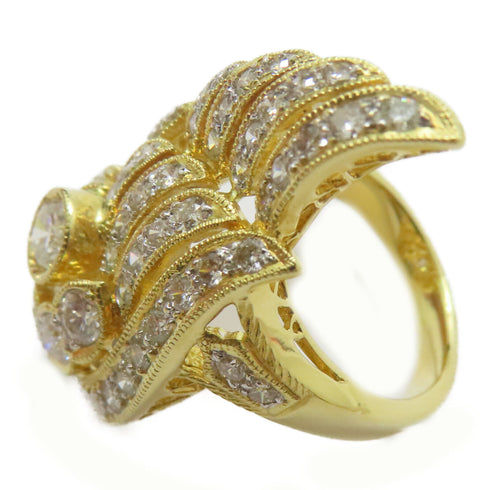 FINE JEWELRY 0.32ct Diamond 1.88ct Diamond Ring 18K Yellow Gold US#6.5