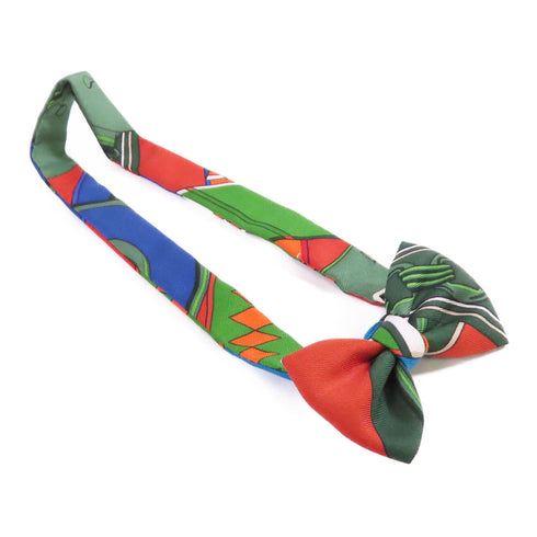 HERMES PHW Bow Tie Silk Multi Color