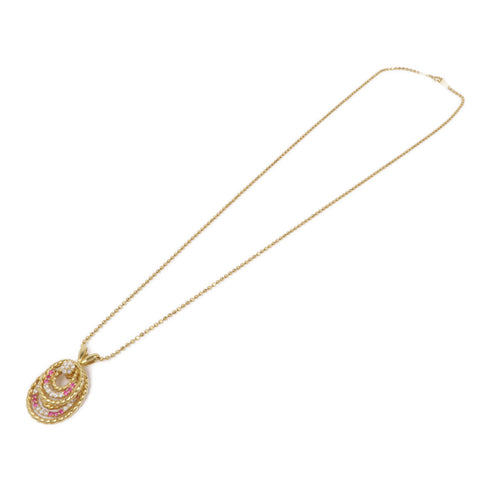 JEWELRY 0.64ct Ruby 0.54ct Diamond Necklace 18K Yellow Gold