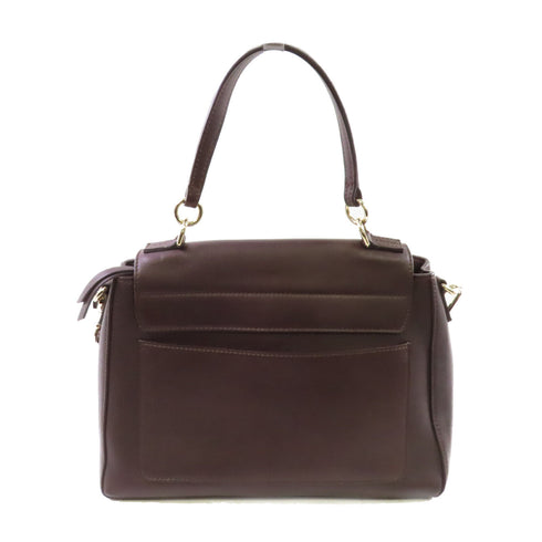 Chloe GHW Faye Day Handbag Shoulder Bag Calfskin Leather 4175665.04 Brown