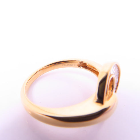 Fine Jewelry 0.44ct Diamond Ring US#7 18K Pink Gold