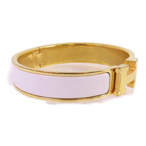 HERMES GHW Clic-H Bracelet Bangle Metal Enamel