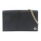 GUCCI GG GHW Wallet On Chain Shoulder Crossbody 466506 Calfskin Leather Black
