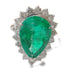 FINE JEWELRY 8.19ct Emerald 1.95ct Diamond Ring PT900 platinum US#7.25