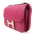 HERMES PHW Constance Mini Shoulder Bag Evercolor Leather L3 Rose Purple