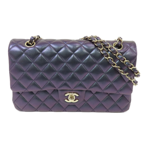 CHANEL Quilted CC GHW Classic 25 Chain Shoulder Bag A01113 Lambskin Purple