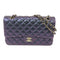 CHANEL Quilted CC GHW Classic 25 Chain Shoulder Bag A01113 Lambskin Purple