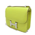 HERMES PHW Mini Constance 18 Shoulder Crossbody Bag Epsom Leather Lime Yellow