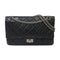 CHANEL Quilted CC SHW 2.55 Chain Shoulder Bag Calfskin Leather Black v1