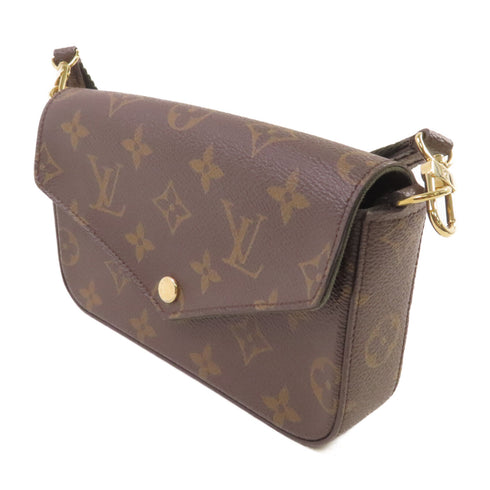 LOUIS VUITTON LV GHW Pochette Felicie Pouch Shoulder Bag M80091 Monogram Brown