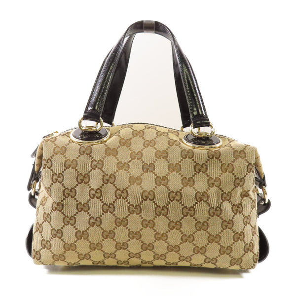 GUCCI GHW Handbag 203526 GG Canvas Brown