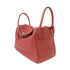 HERMES PHW Lindy 30 2 Way Shoulder Bag Handbag Clemence Leather Red v1