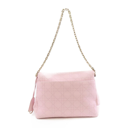 Christian Dior CD GHW Chain Shoulder Bag Calfskin Leather Pink