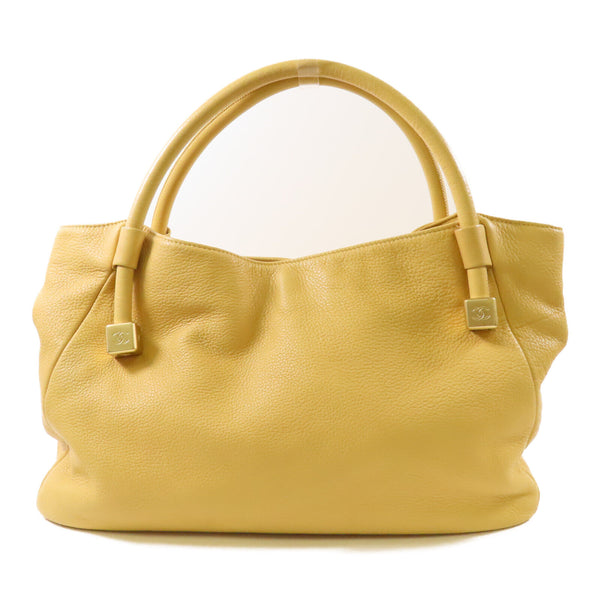 CHANEL CC GHW Shoulder Bag Calfskin Leather Beige