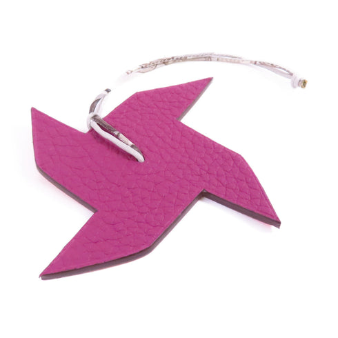 HERMES Petit H Charm Epsom Leather Orange Purple