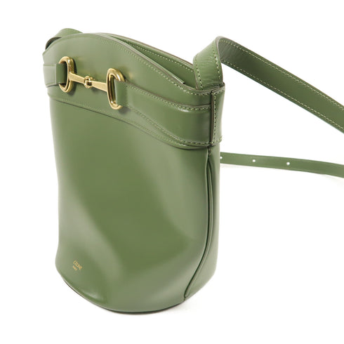 CELINE GHW Shoulder Bag Calfskin Leather