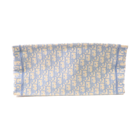 Christian Dior CD Book Tote Medium Tote Bag Canvas Light Blue